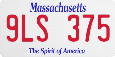 MA license plate 9LS375