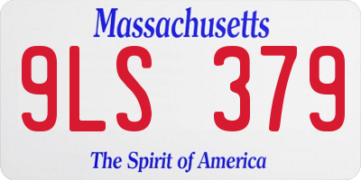 MA license plate 9LS379