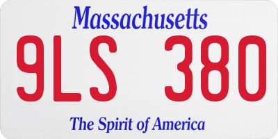 MA license plate 9LS380