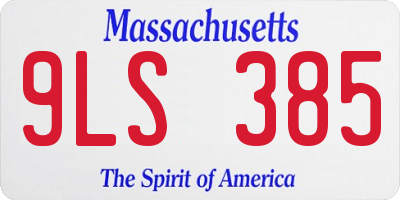 MA license plate 9LS385