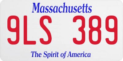 MA license plate 9LS389