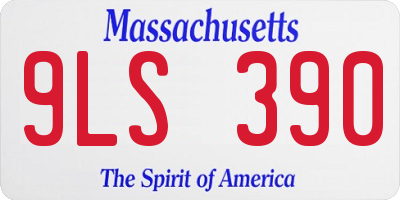 MA license plate 9LS390