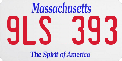 MA license plate 9LS393
