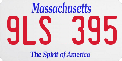 MA license plate 9LS395