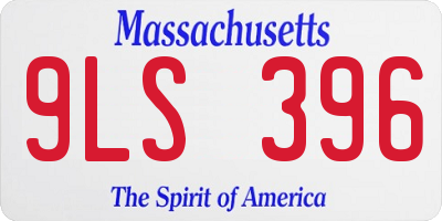 MA license plate 9LS396
