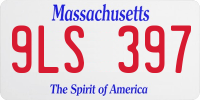 MA license plate 9LS397