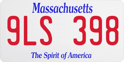 MA license plate 9LS398