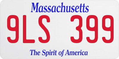 MA license plate 9LS399
