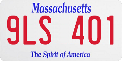MA license plate 9LS401