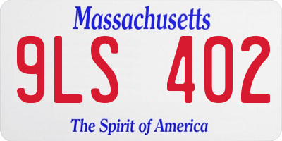 MA license plate 9LS402