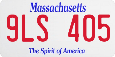 MA license plate 9LS405