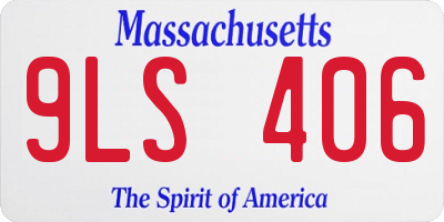 MA license plate 9LS406