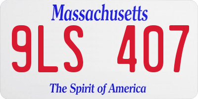 MA license plate 9LS407