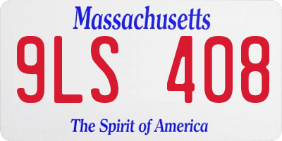 MA license plate 9LS408