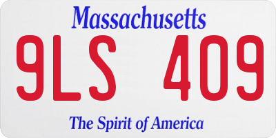 MA license plate 9LS409