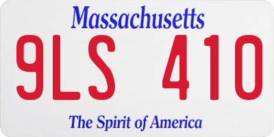 MA license plate 9LS410