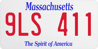 MA license plate 9LS411