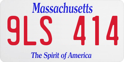 MA license plate 9LS414