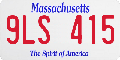 MA license plate 9LS415