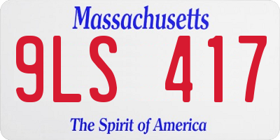 MA license plate 9LS417