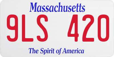 MA license plate 9LS420