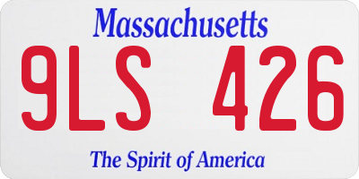 MA license plate 9LS426