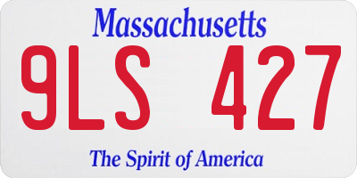 MA license plate 9LS427