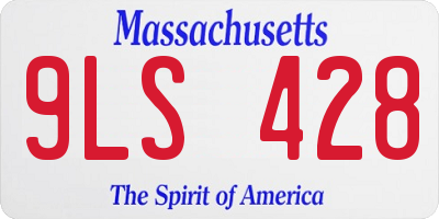 MA license plate 9LS428