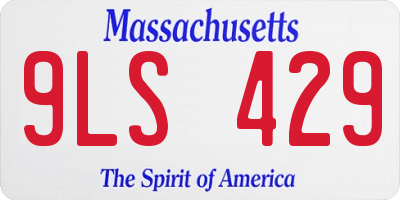MA license plate 9LS429