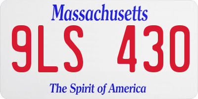 MA license plate 9LS430