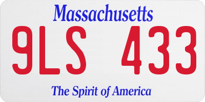 MA license plate 9LS433