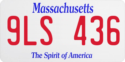MA license plate 9LS436