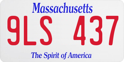 MA license plate 9LS437