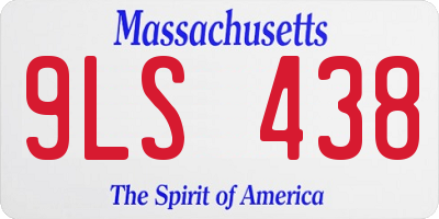 MA license plate 9LS438