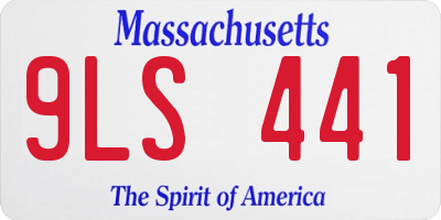 MA license plate 9LS441