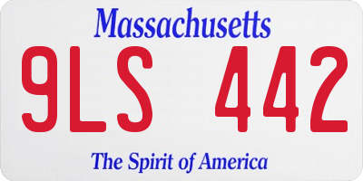 MA license plate 9LS442