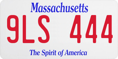 MA license plate 9LS444