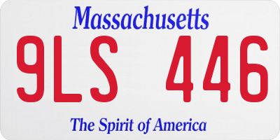 MA license plate 9LS446