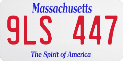 MA license plate 9LS447