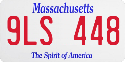 MA license plate 9LS448