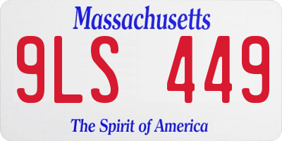 MA license plate 9LS449