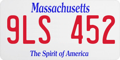 MA license plate 9LS452