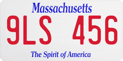 MA license plate 9LS456