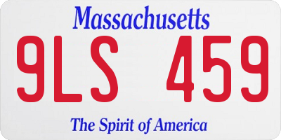 MA license plate 9LS459