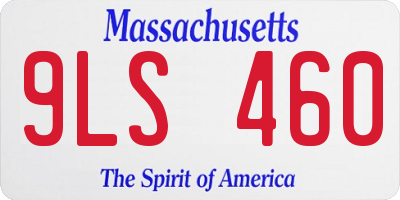 MA license plate 9LS460