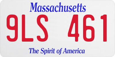 MA license plate 9LS461