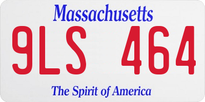 MA license plate 9LS464