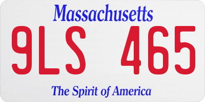 MA license plate 9LS465