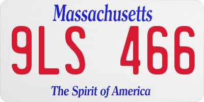 MA license plate 9LS466