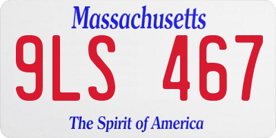 MA license plate 9LS467